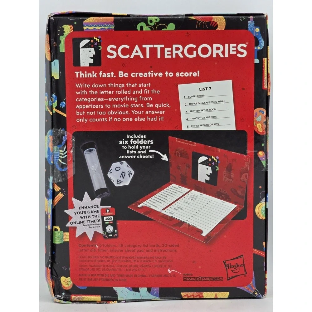 New Hasbro Gaming Scattergories Classic Game, Party Game for Adults & Teens Ages
